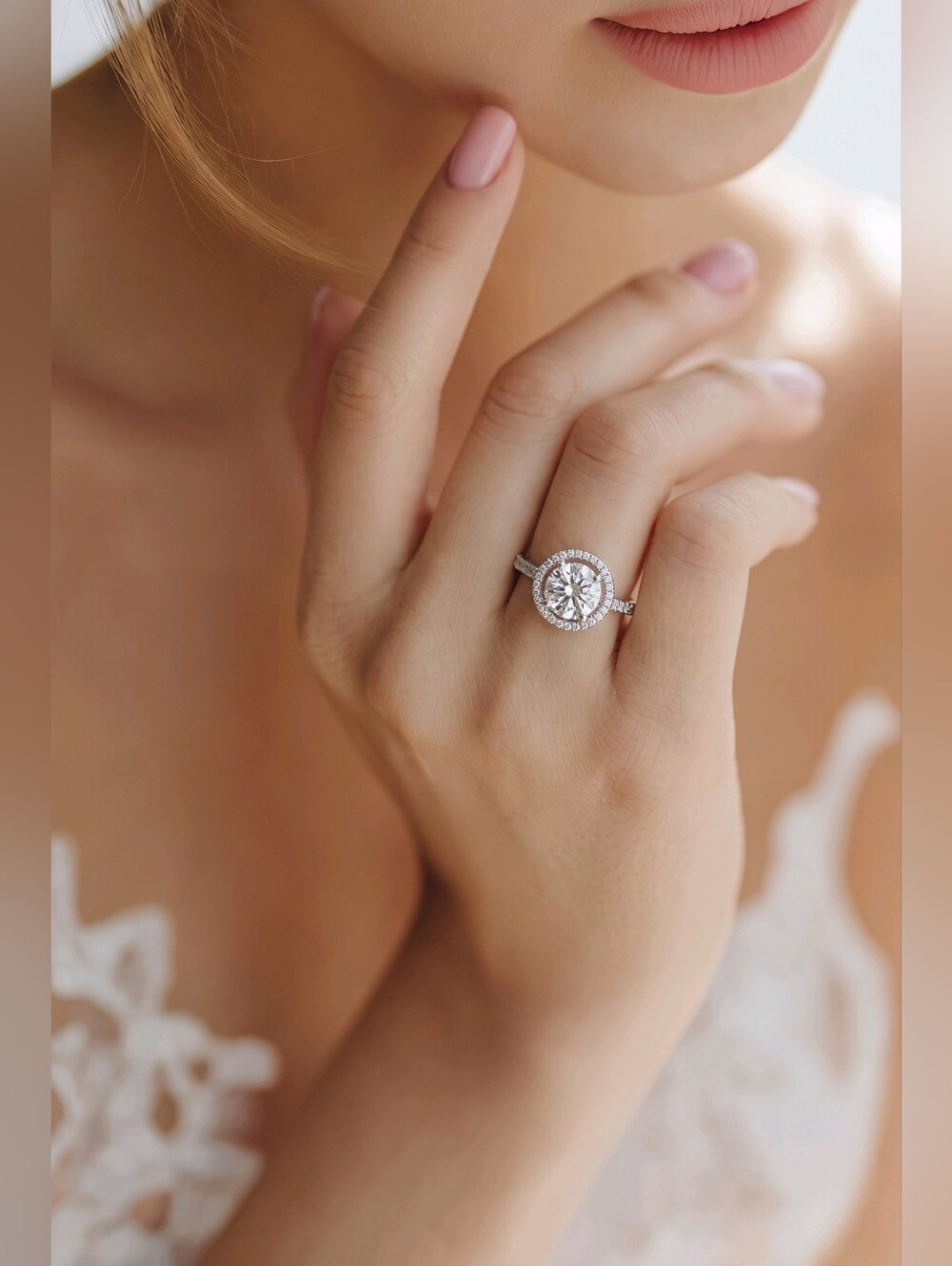 Clear Gem engagement ring s925 Size 7